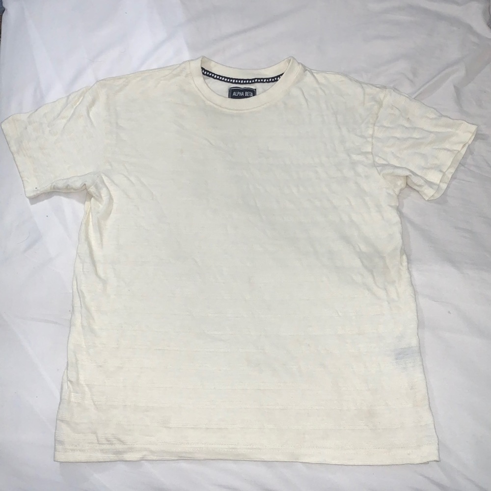 Alpha Beta White t shirt